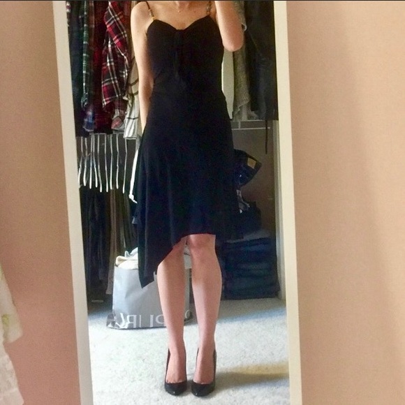 Express Dresses & Skirts - Express Black Handkerchief Dress Size 0 XS